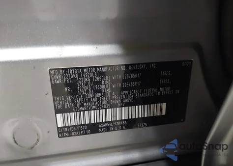 2021 Toyota Rav4 Hybrid Le from USA, damaged, VIN 4T3MWRFV3MU024835